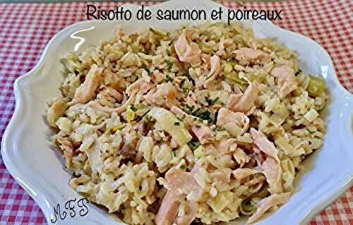 Risotto de saumon et poireaux