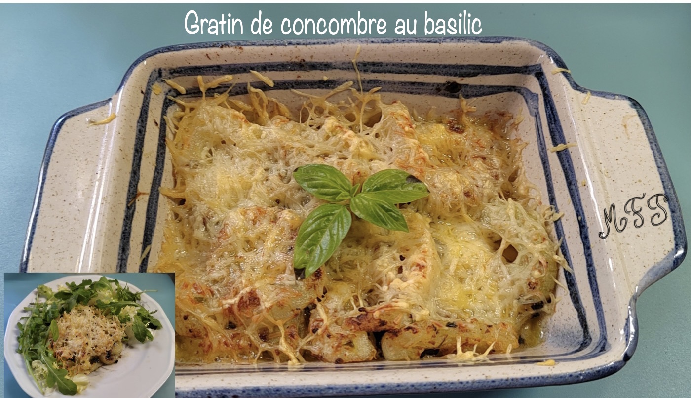 Gratin de concombre au basilic