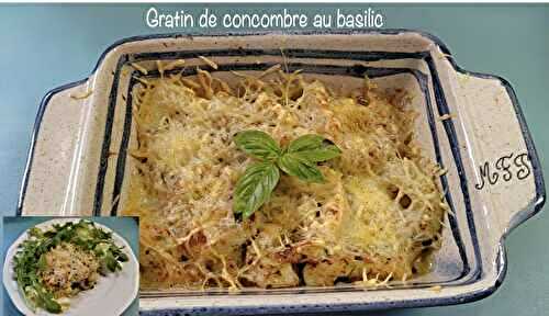 Gratin de concombre au basilic