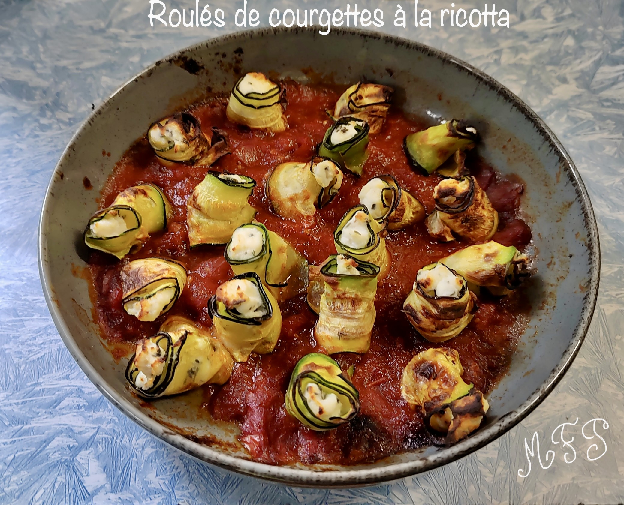 Roulés de courgettes à la ricotta