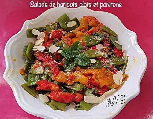 Salade de haricots plats et poivrons