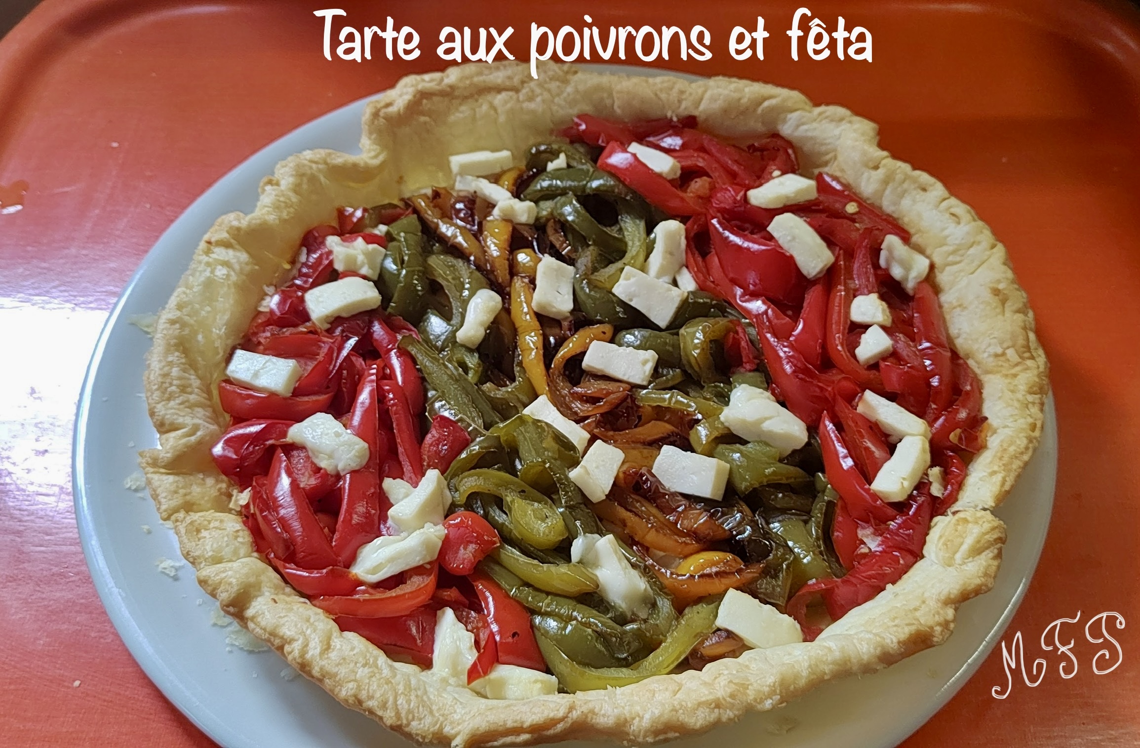 Tarte aux poivrons et fêta