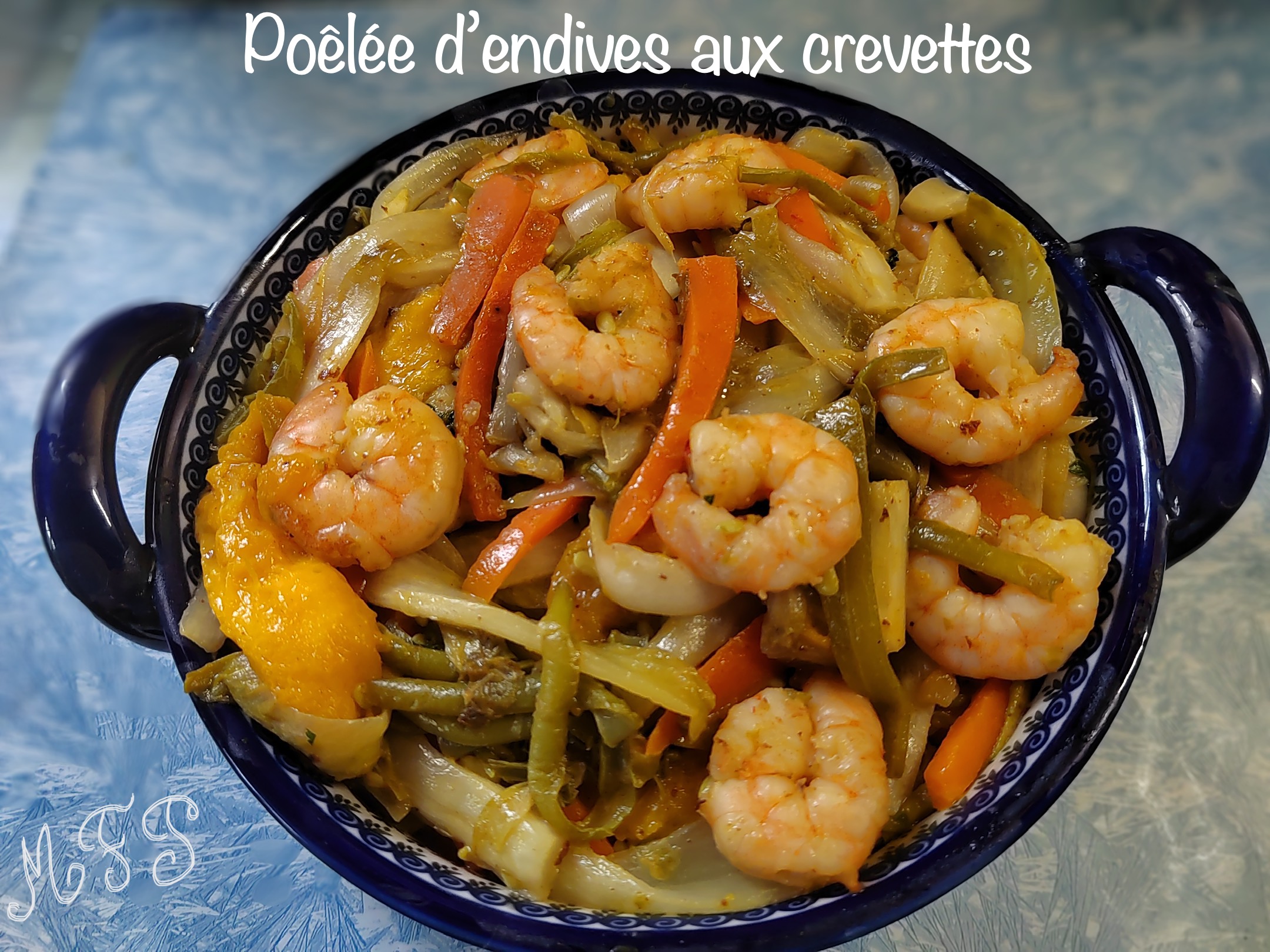 Poêlée d’endives aux crevettes