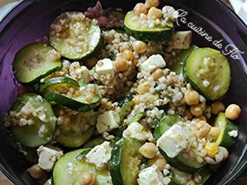 Salade de sarrasin courgettes et pois chiches au cookeo