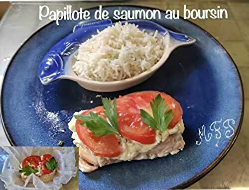 Papillote de saumon au boursin