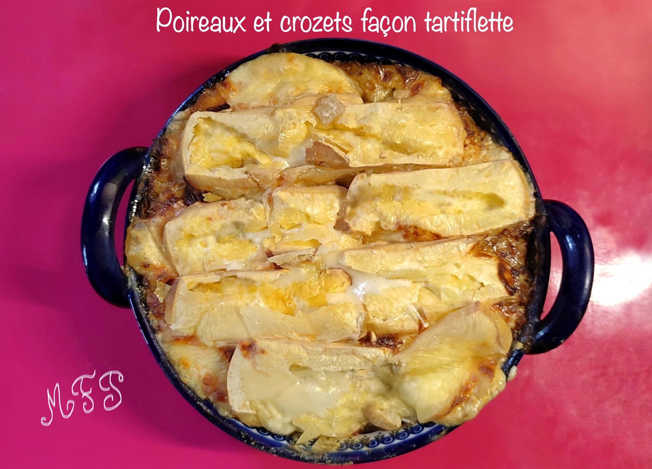 Poireaux et crozets façon tartiflette