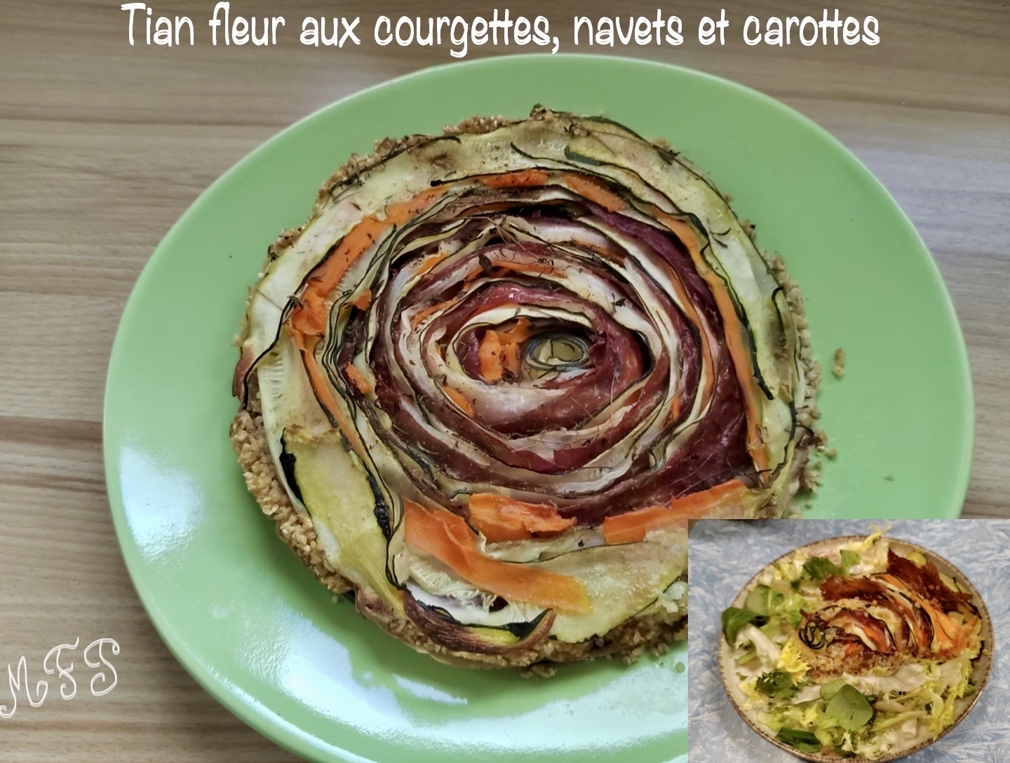 Tian fleur aux courgettes, navets et carottes