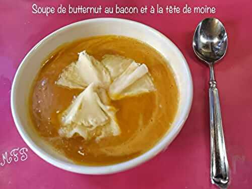 Soupe de butternut au bacon et à la tête de moine