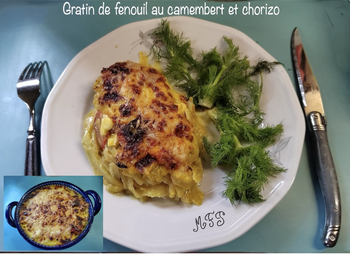 Gratin de fenouil au camembert et chorizo