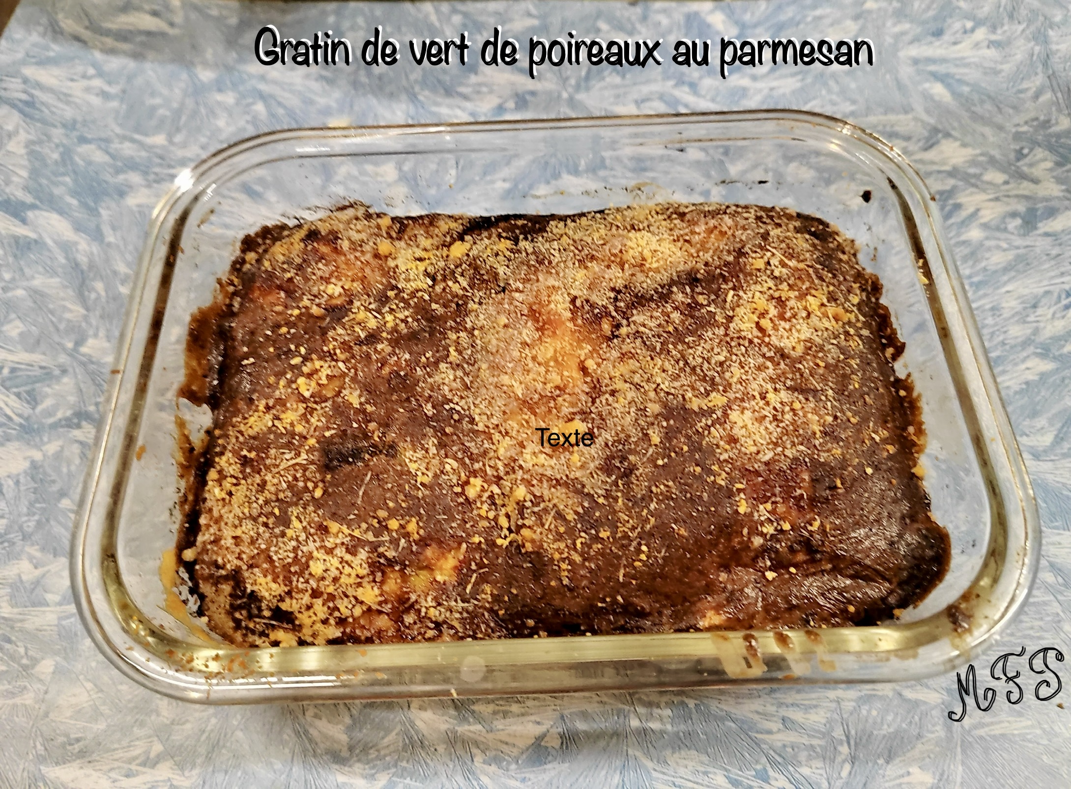 Gratin de vert de poireaux au parmesan