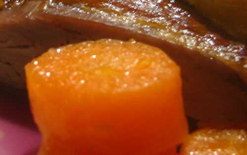 Aiguillettes de canard au miel et carottes