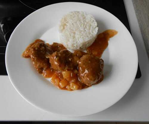 Boulettes de bœuf sauce sucrée / salée