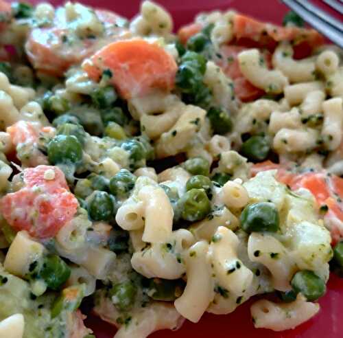 Coquillettes et légumes à la crème de St Moret