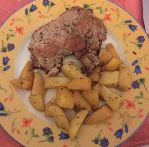 Côtes de porc et pommes de terre