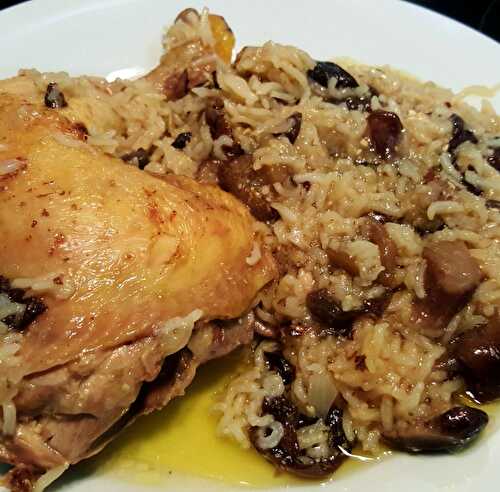 Cuisses de poulet à la moutarde et riz