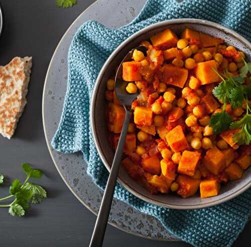 Curry de pois chiches et patate douce