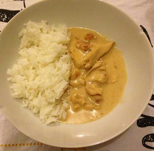 Émincé de poulet à la crème