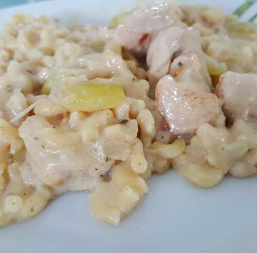 Farfalles au poulet boursin