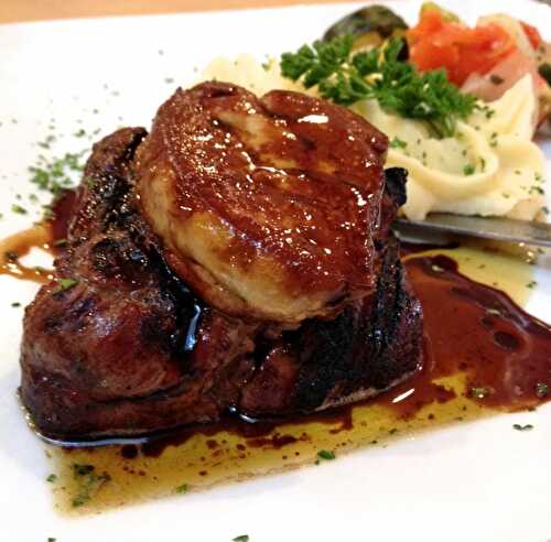 Filet mignon sauce foie gras