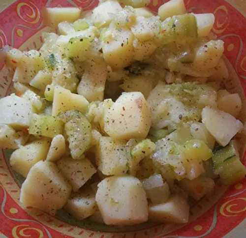 Fricassée pommes de terre et courgettes à la méditerranéenne WW