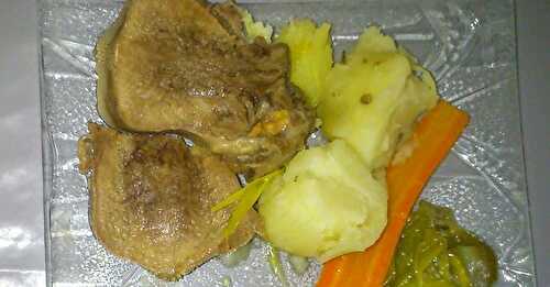 Langue de bœuf et légumes