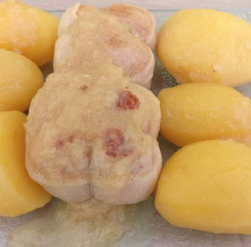 Paupiette de Porc sauce ananas avec pommes de terre