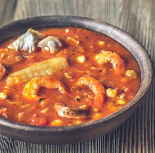 Potage Espagnol poisson et chorizo