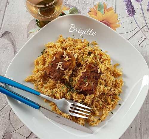 Ribs et riz sauce barbecue de La cuisine de Bibi