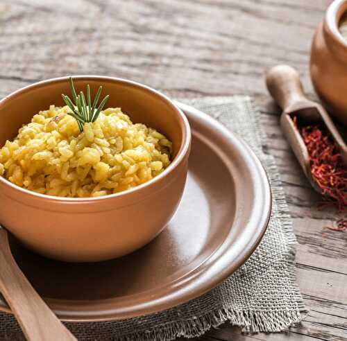 Risotto au safran et parmesan