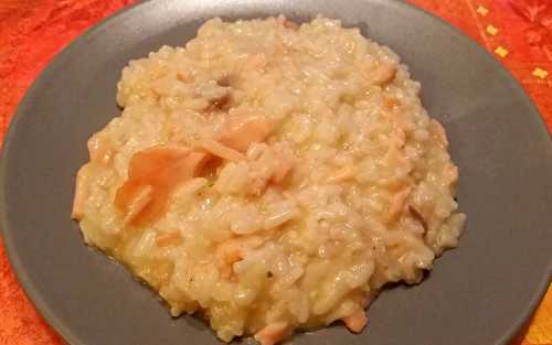 Risotto au saumon fumé