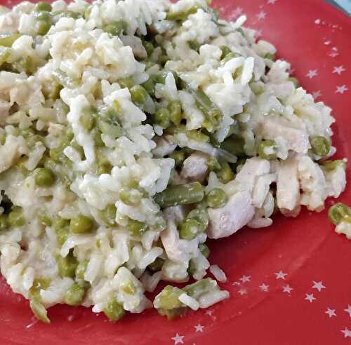 Risotto de dinde aux 2 légumes et moutarde ww