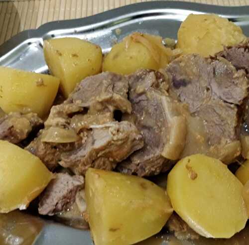 Rôti de porc au lait et pommes de terre