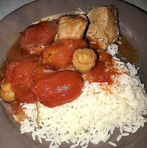 Sauté de veau champignons tomates et vin blanc de Christophe