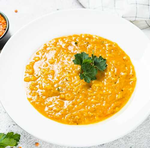 Soupe de lentilles Corail au curry