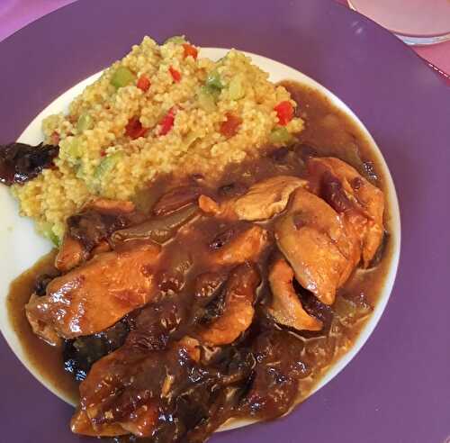 Tajine au poulet et pruneaux