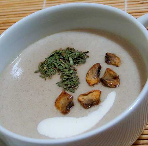 Velouté de poireaux aux champignons