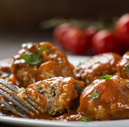 Boulettes de viande sauce tomates et lait de coco