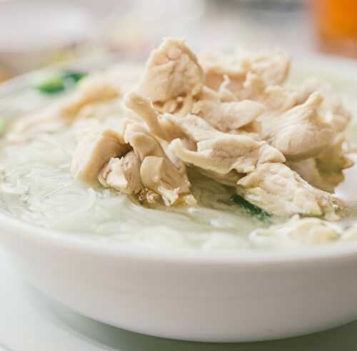 Soupe de poulet au basilic