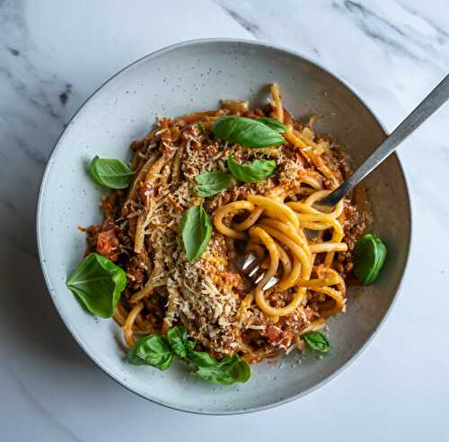 Bolognaise Végétarienne à base de lentilles