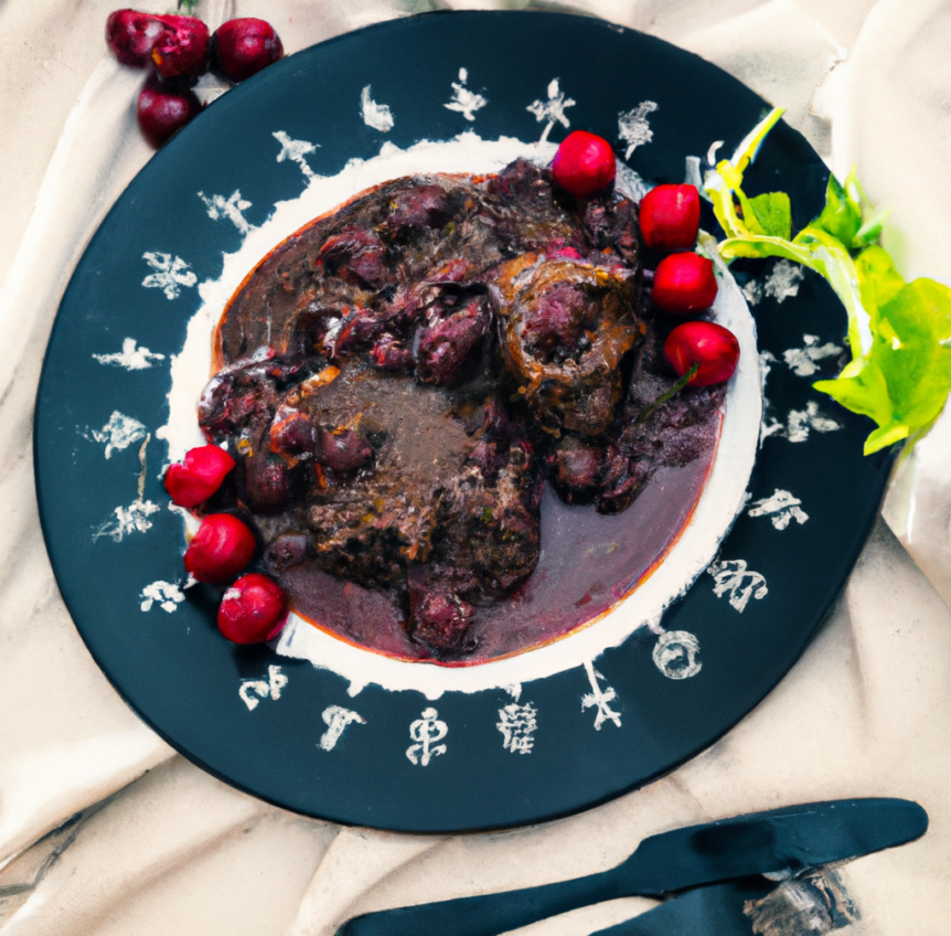 Boeuf aux cerises noires et vin rouge au robot multi-cuiseur cookéo