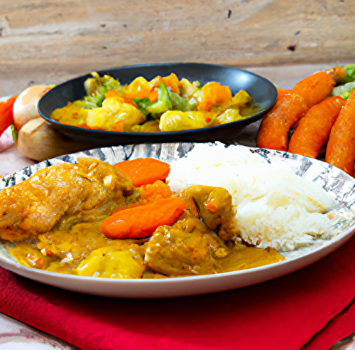 Poulet aux carottes et au curry à l'autocuiseur cookéo