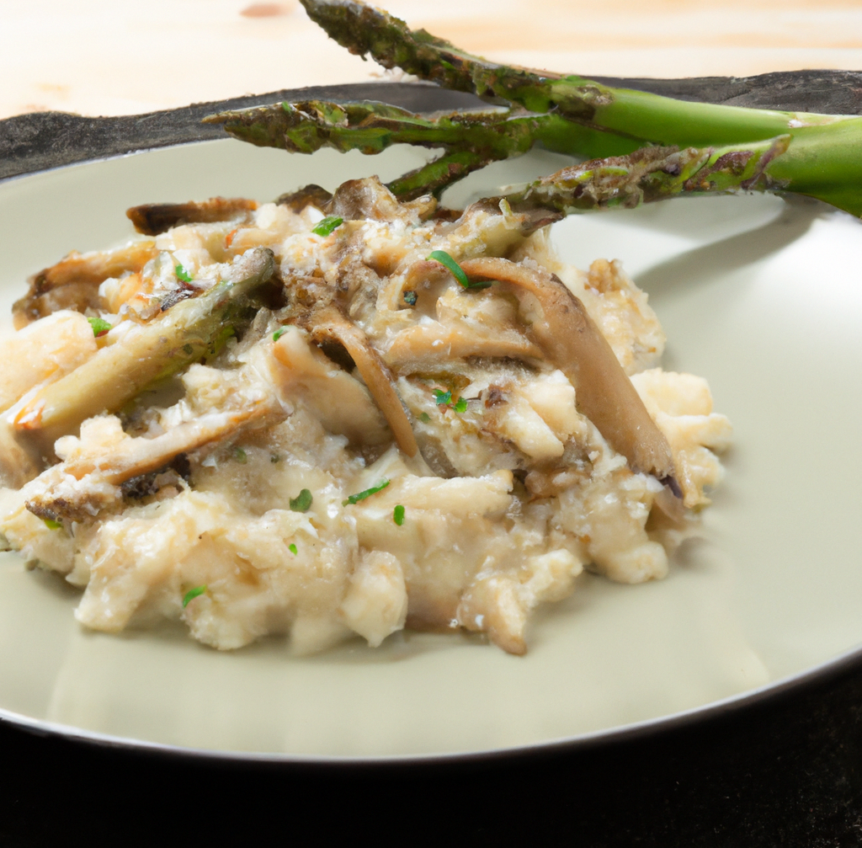 Risotto aux champignons et aux asperges à l'autocuiseur Moulinex