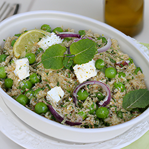 Salade de quinoa et petits pois à la méditerranéenne à l'autocuiseur Moulinex