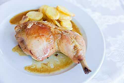 Poulet rôti aux pommes de terre et sauce fond de veau à l'autocuiseur Moulinex