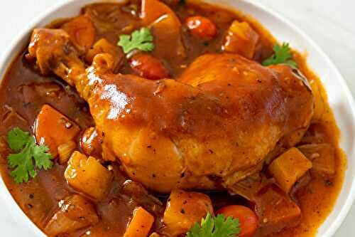 Ragoût de poulet aux carottes et pommes de terre au multicuiseur cookéo