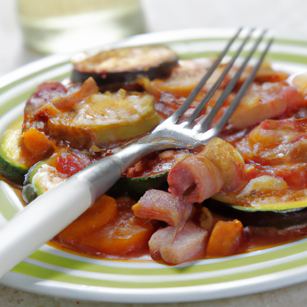 Ratatouille avec dés de jambon au cookéo