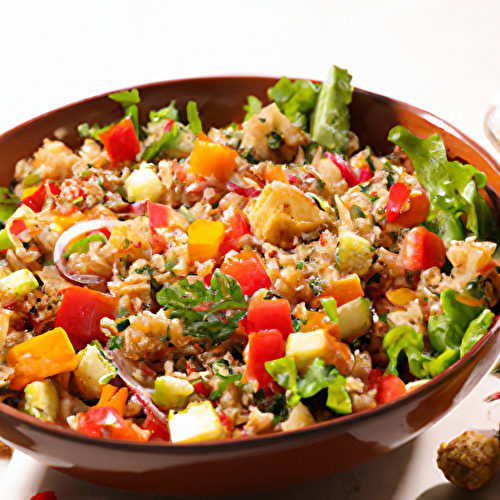 Salade de quinoa aux légumes croquants au robot multi-cuiseur cookéo