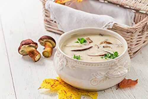 Soupe crémeuse aux champignons frais à l'autocuiseur Moulinex