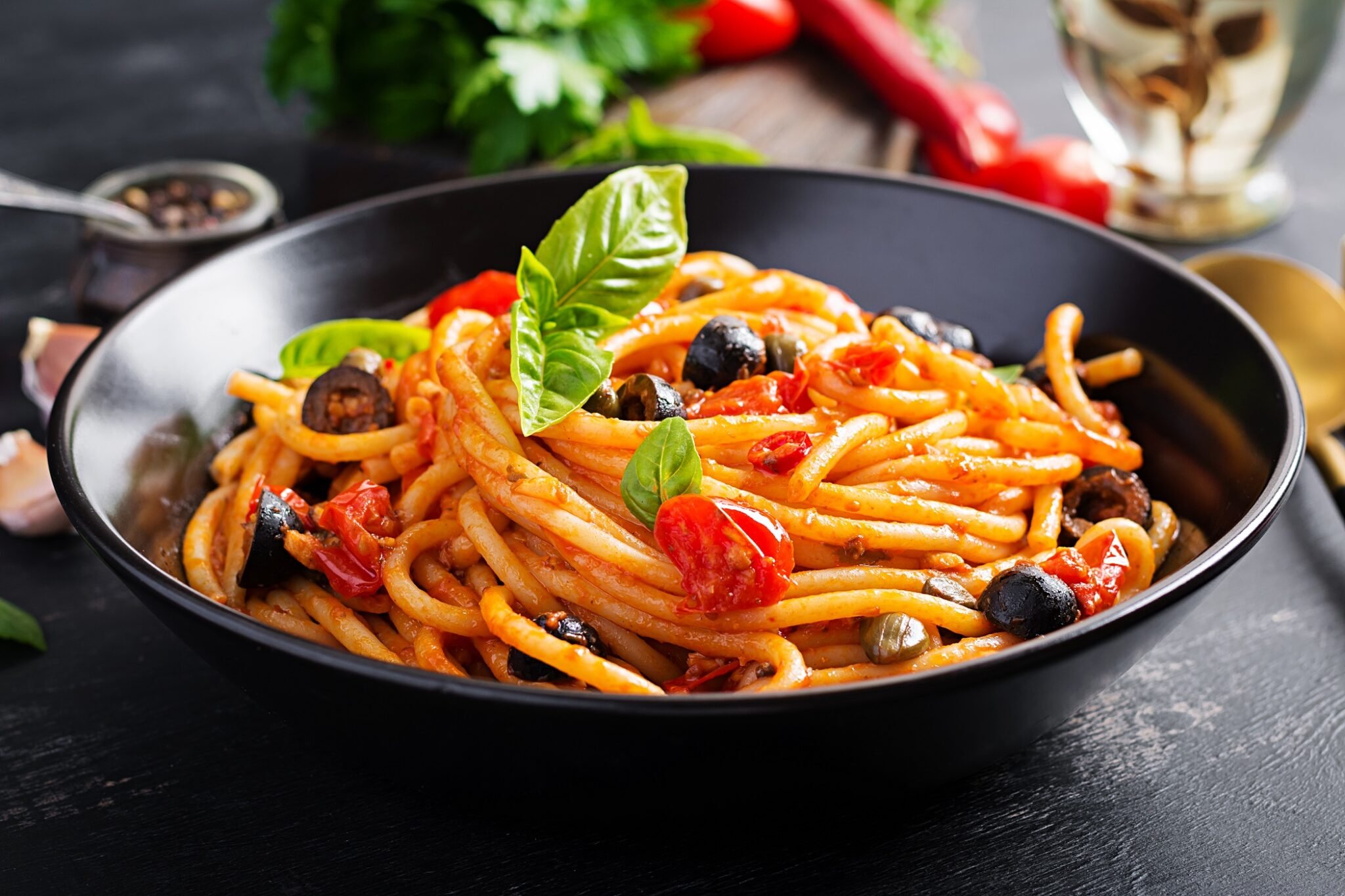 Spaghetti alla Puttanesca à l'autocuiseur cookéo