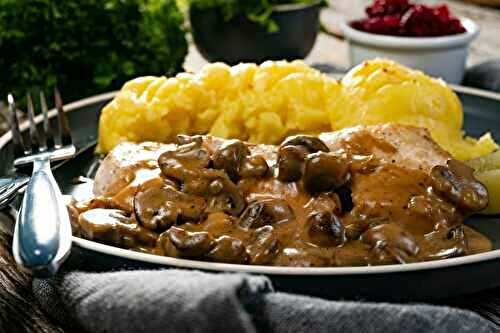 Blanc de Poulet en Sauce Crémeuse aux Champignons au robot multi-cuiseur Moulinex